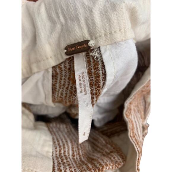 Free People Womens Light at Sunrise Cotton Knit Cropped Pants SZ 4 - Picture 4 of 9